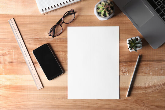 Blank Paper on Desk