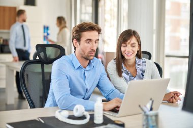 Two People Start Office Working Together